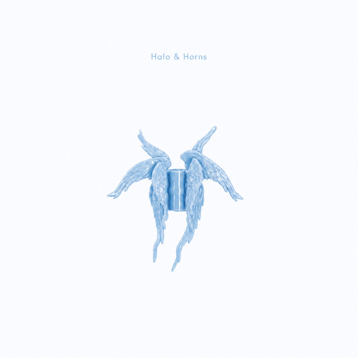 Angelic Rhythms wing claw clip in Halo Tide, a pearlescent blue 3D printed hair clip